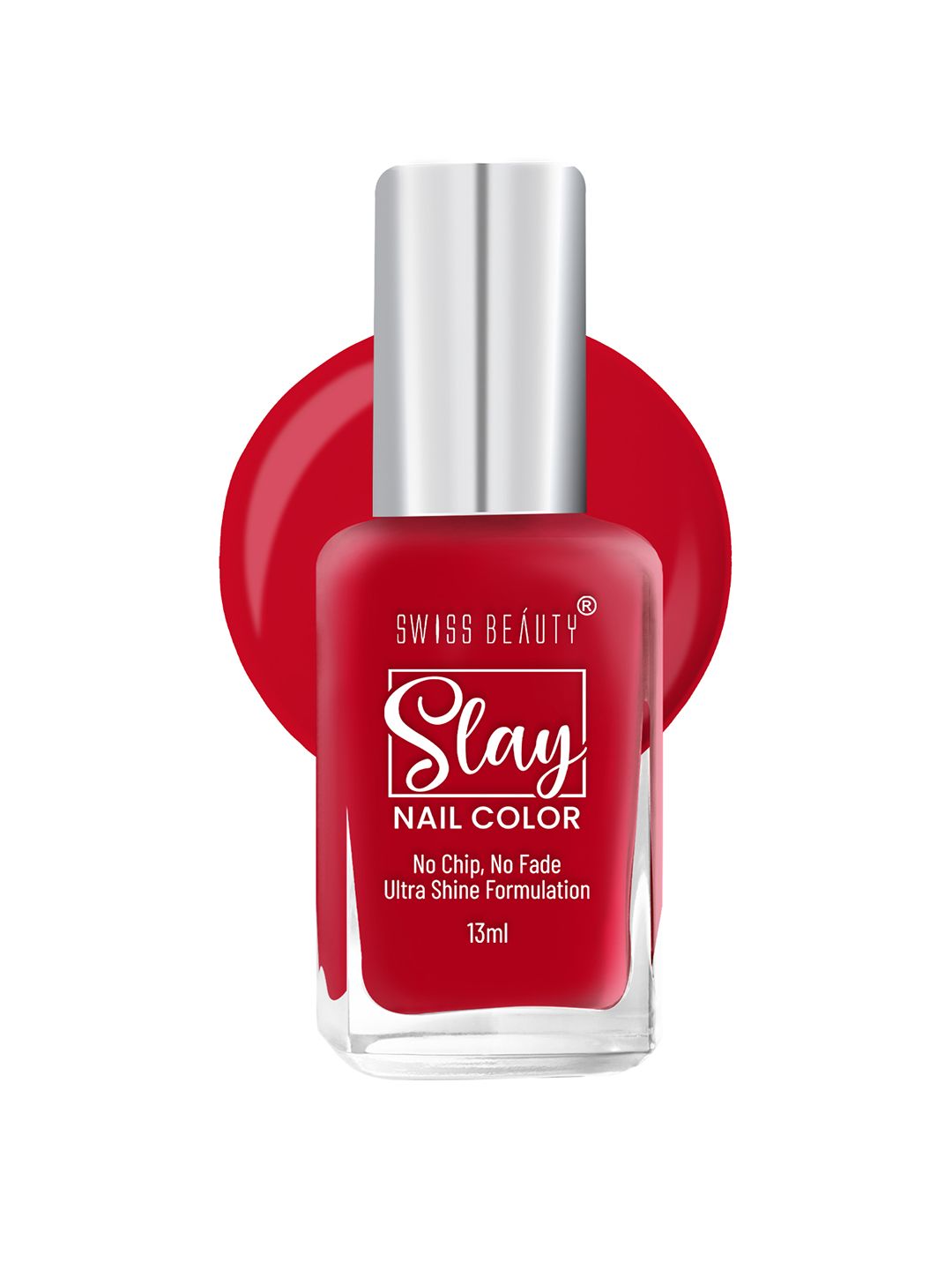 SWISS BEAUTY Quick Dry Slay Nail Polish with Ultra Shine Formula 13ml-Cosmopolitan Red 39