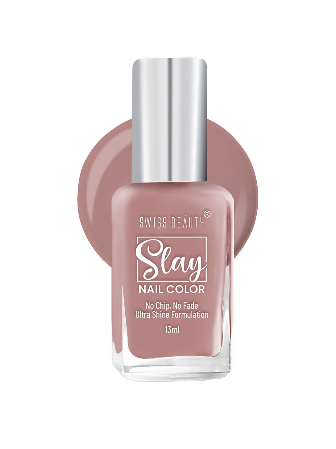 SWISS BEAUTY Quick Dry Slay Nail Polish with Ultra Shine Formula 13 ml - Nude Brown 38