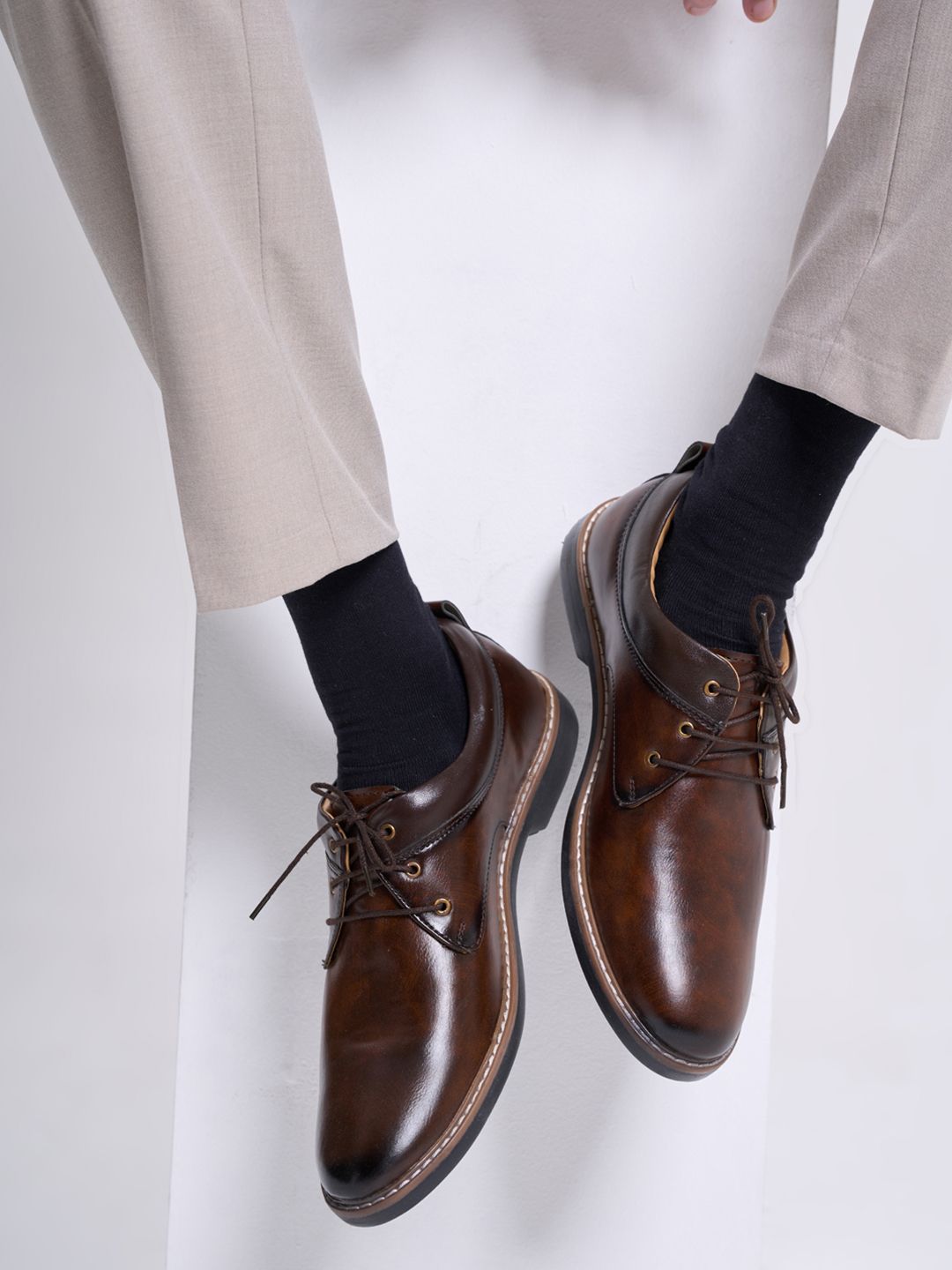 FAUSTO Men Formal Derbys Shoes
