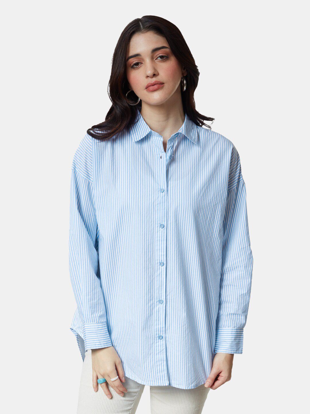 The Souled Store Women Striped Cotton Casual Shirt Price in India