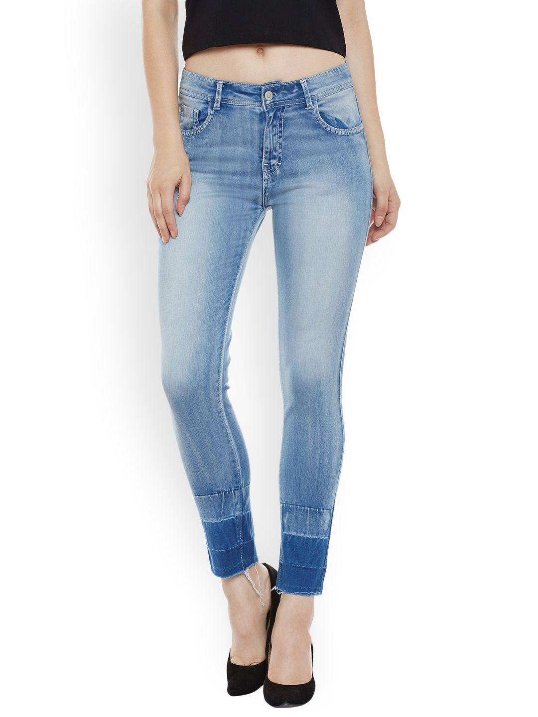 Miss Chase Women Blue Skinny Fit High-Rise Clean Look Jeans Price in India