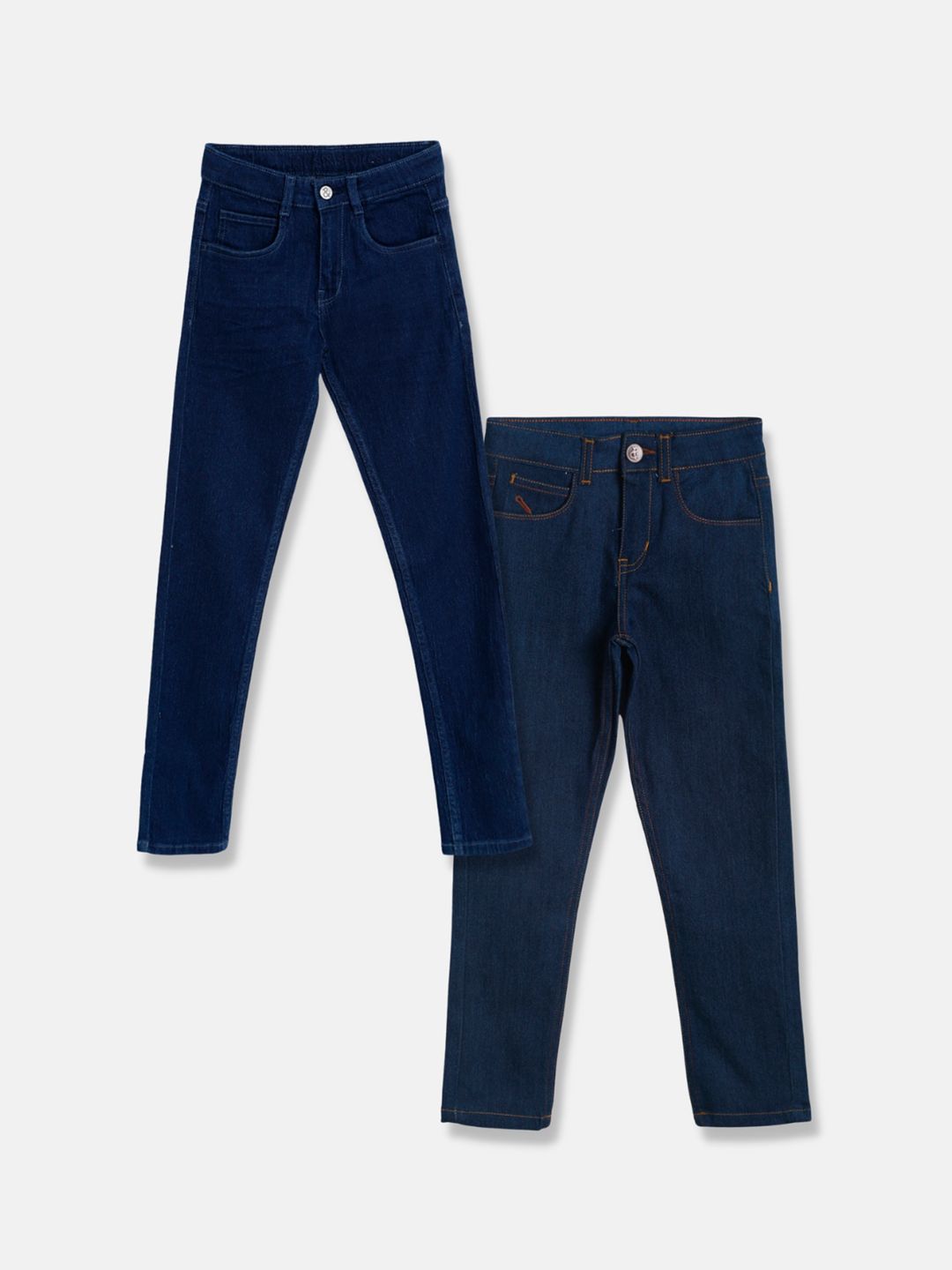 TALES & STORIES Boys Pack of 2 Cotton Slim Fit Stretchable Clean Look Jeans