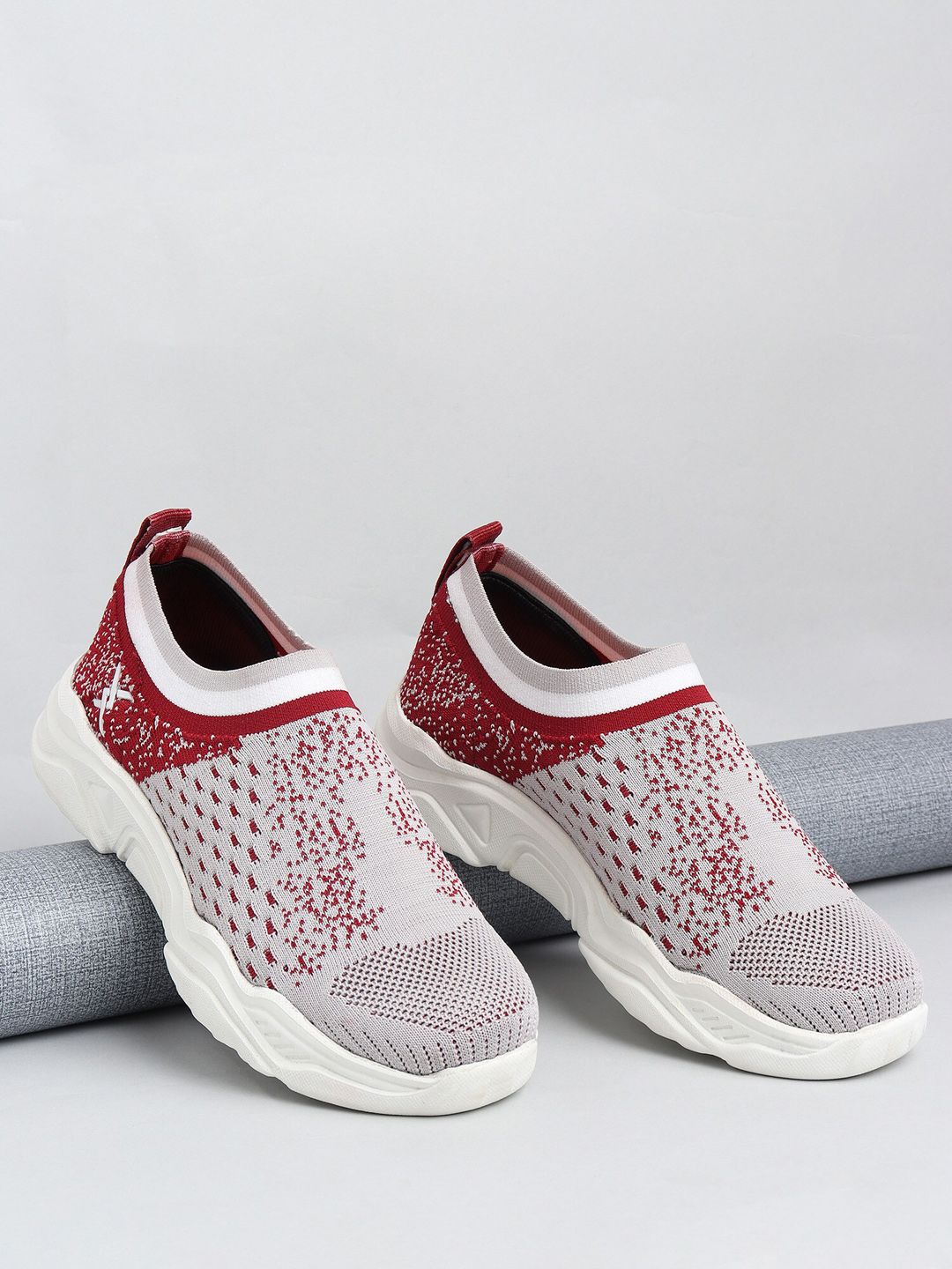 Carlton London sports Women Woven Design Slip-On Sneakers Price in India