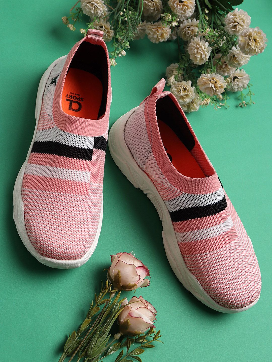 Carlton London sports Women Woven Design Slip-On Sneakers Price in India