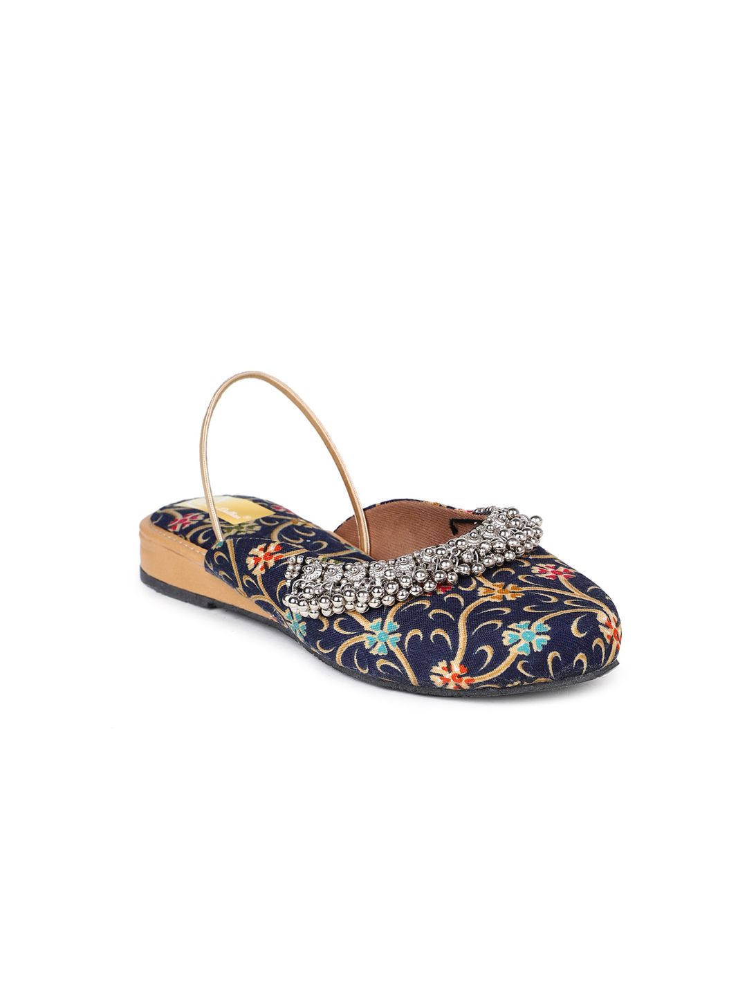 The Desi Dulhan Women Multicoloured Printed Ballerinas with Bows Flats Price in India