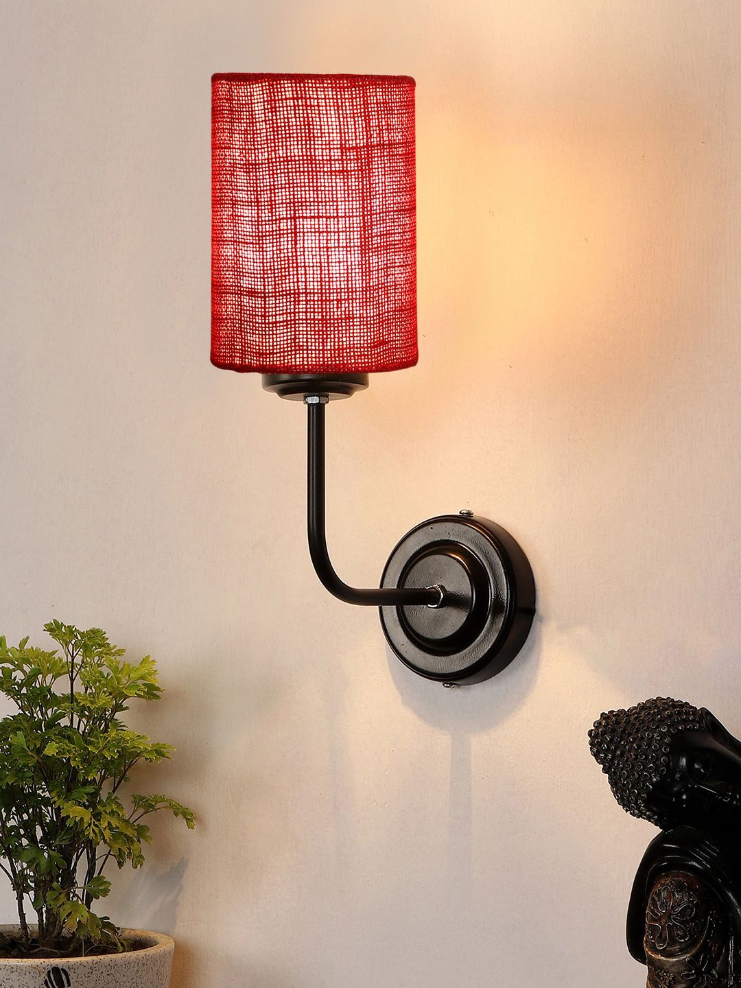Devansh Maroon Wall Mounted Lamp
