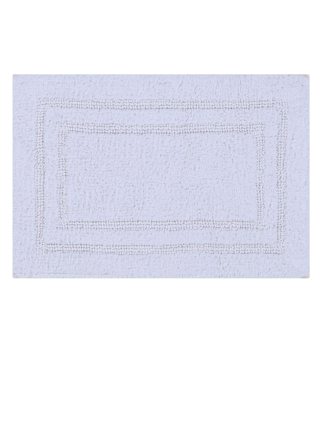 Pano White Solid 1902 GSM Double Race Track Reversible Bath Rug
