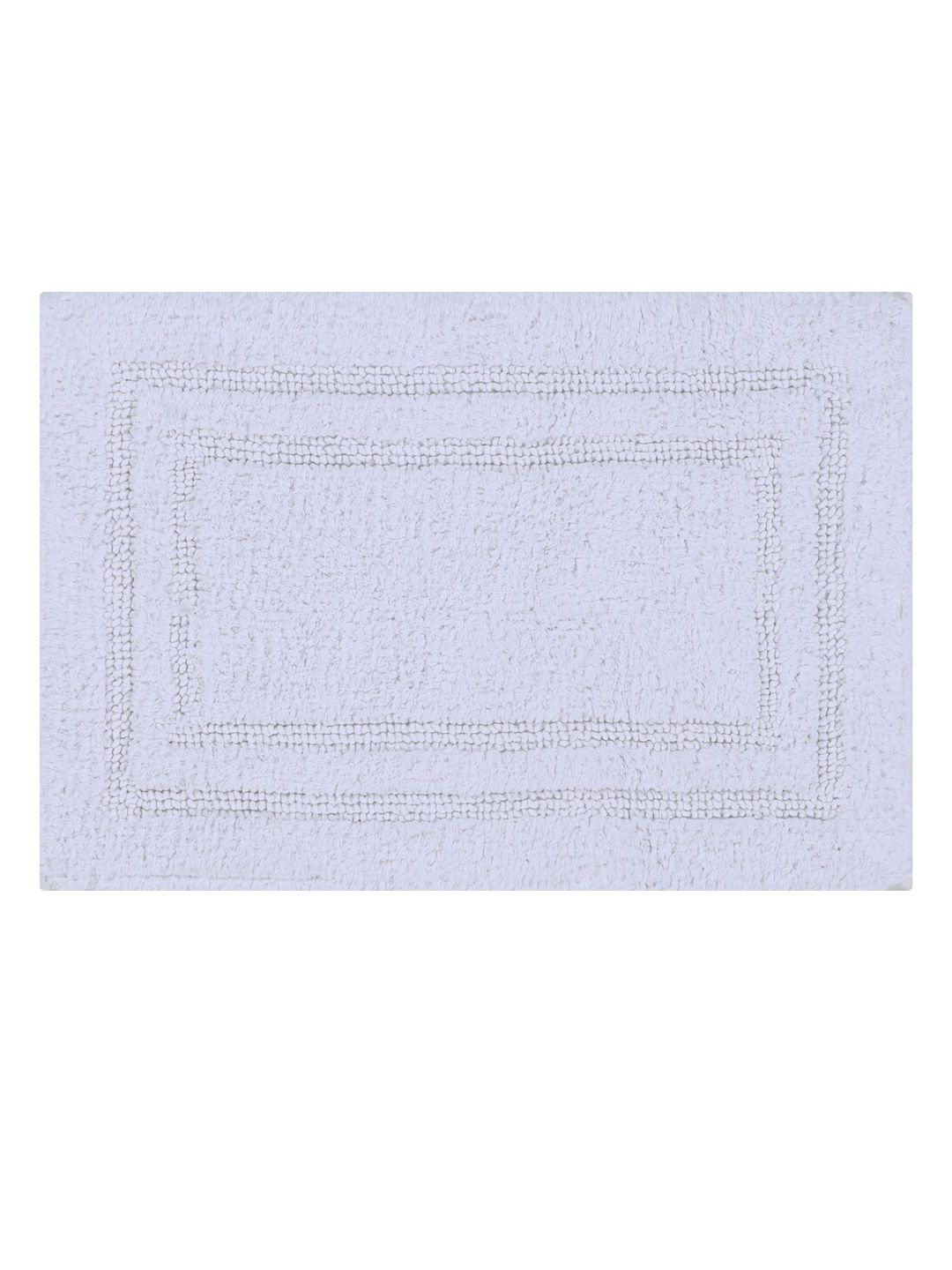 Pano White 1902 GSM Water Absorbent Reversible Cotton Bath Rug