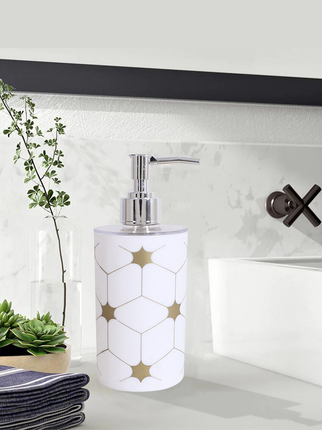 Kuber Industries Star Printed Leak-Proof Soap Dispenser