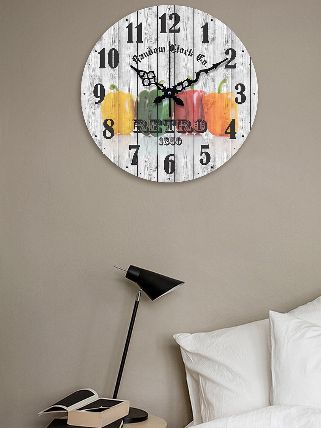 RANDOM Off-White Analogue 36.8 cm Wall Clock Price in India