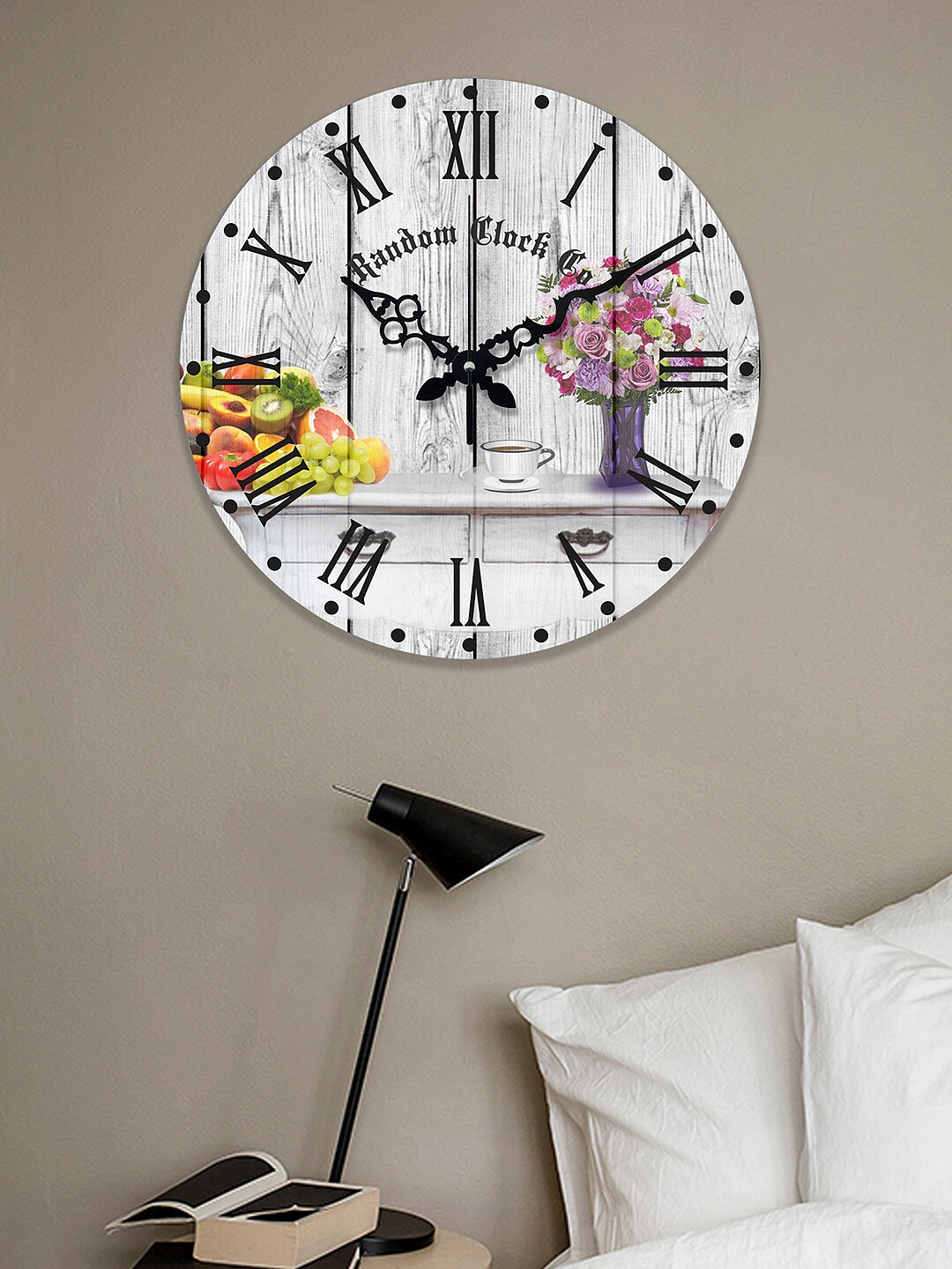 RANDOM Off-White Analogue 36.8 cm Wall Clock Price in India