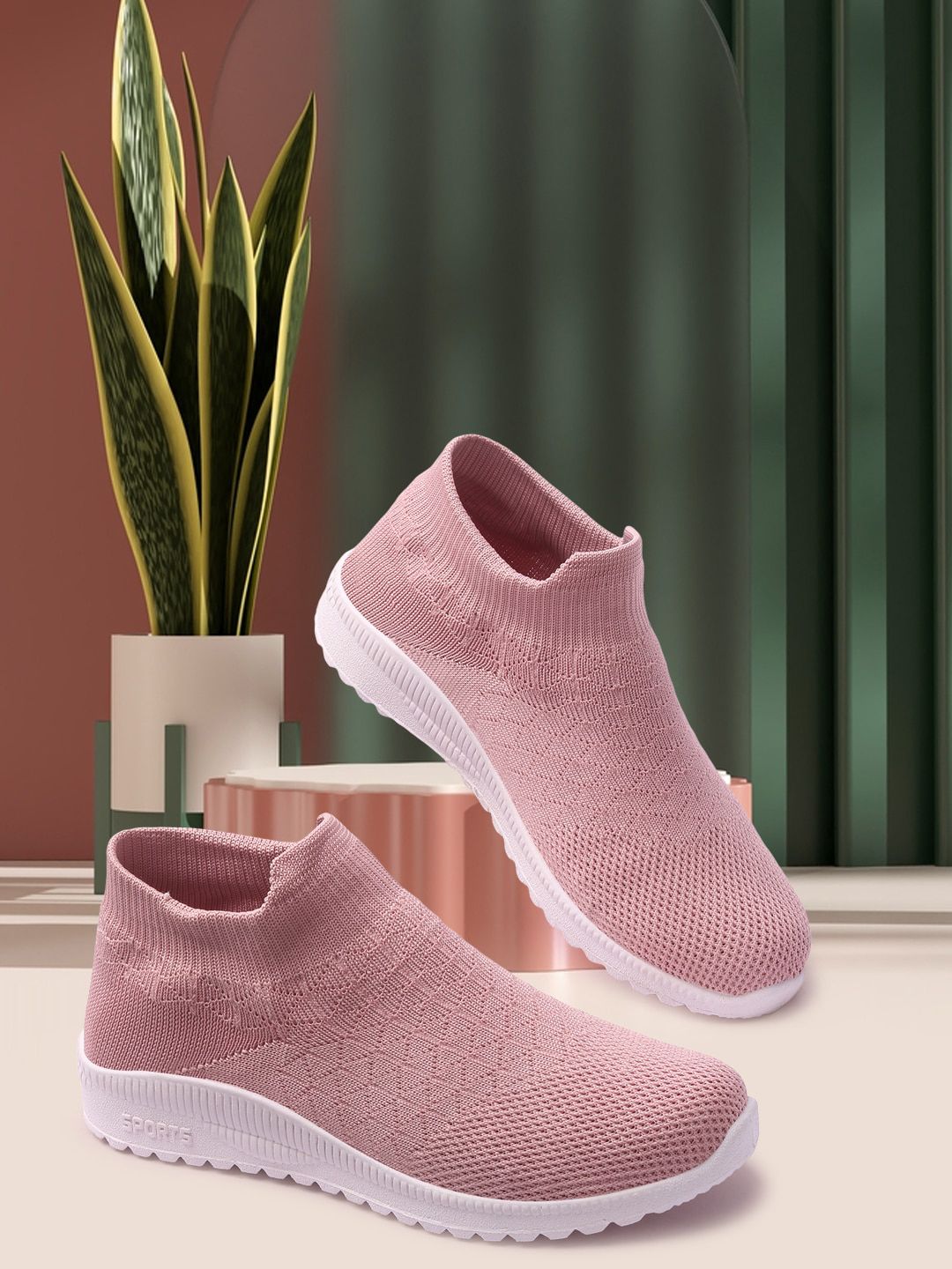 TWIN TOES Women Woven Design Slip-On Sneakers Price in India