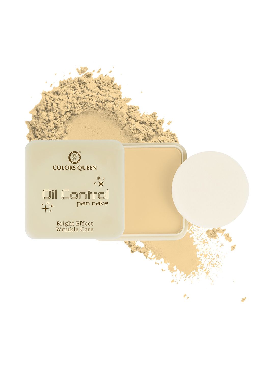 Colors Queen Oil Control Pan Cake Bright Effect Wrinkle Care Compact 15 g - Shade 02