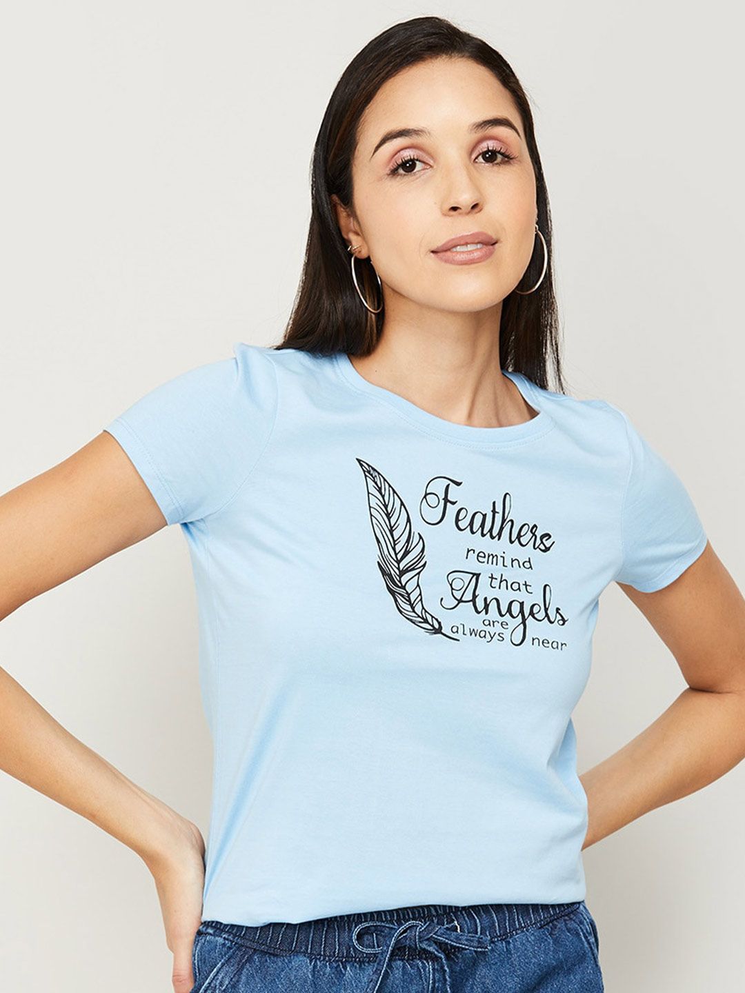 Fame Forever by Lifestyle Typography Print Pure Cotton Top Price in India