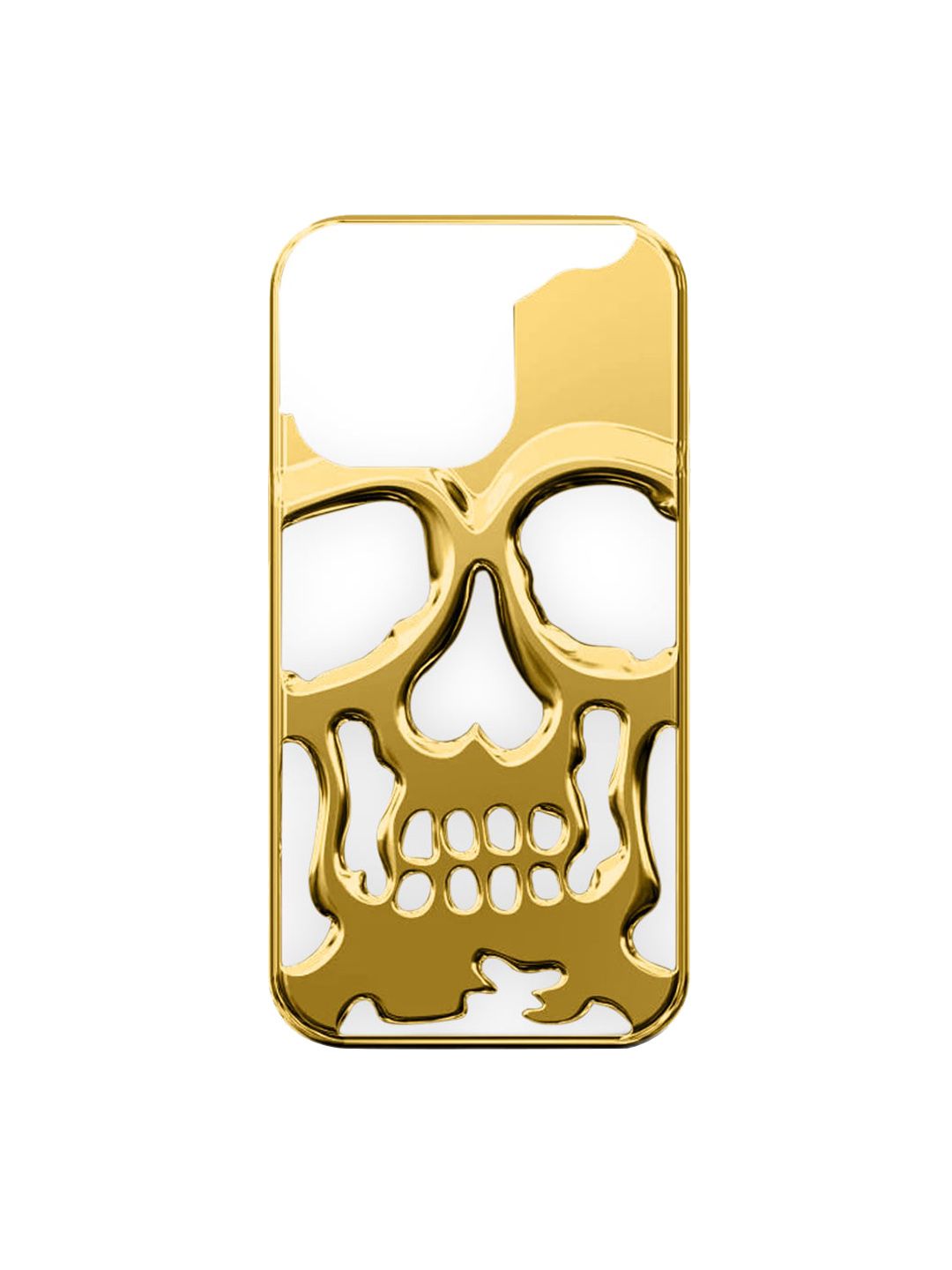 TREEMODA 3D Electroplated Skull iPhone 14 Plus Back Case