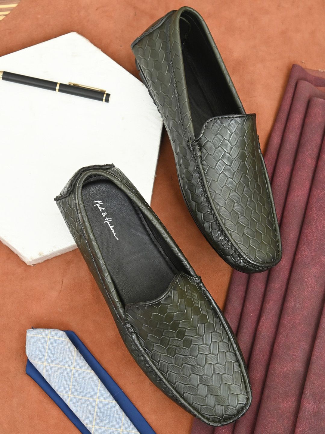 Mast & Harbour Men Textured Loafers