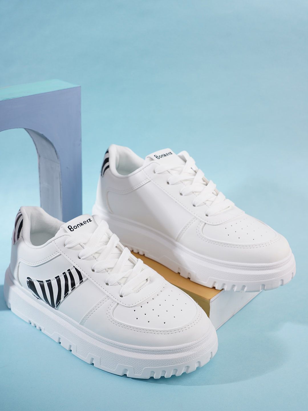 ICONICS Women White Perforations Sneakers Price in India