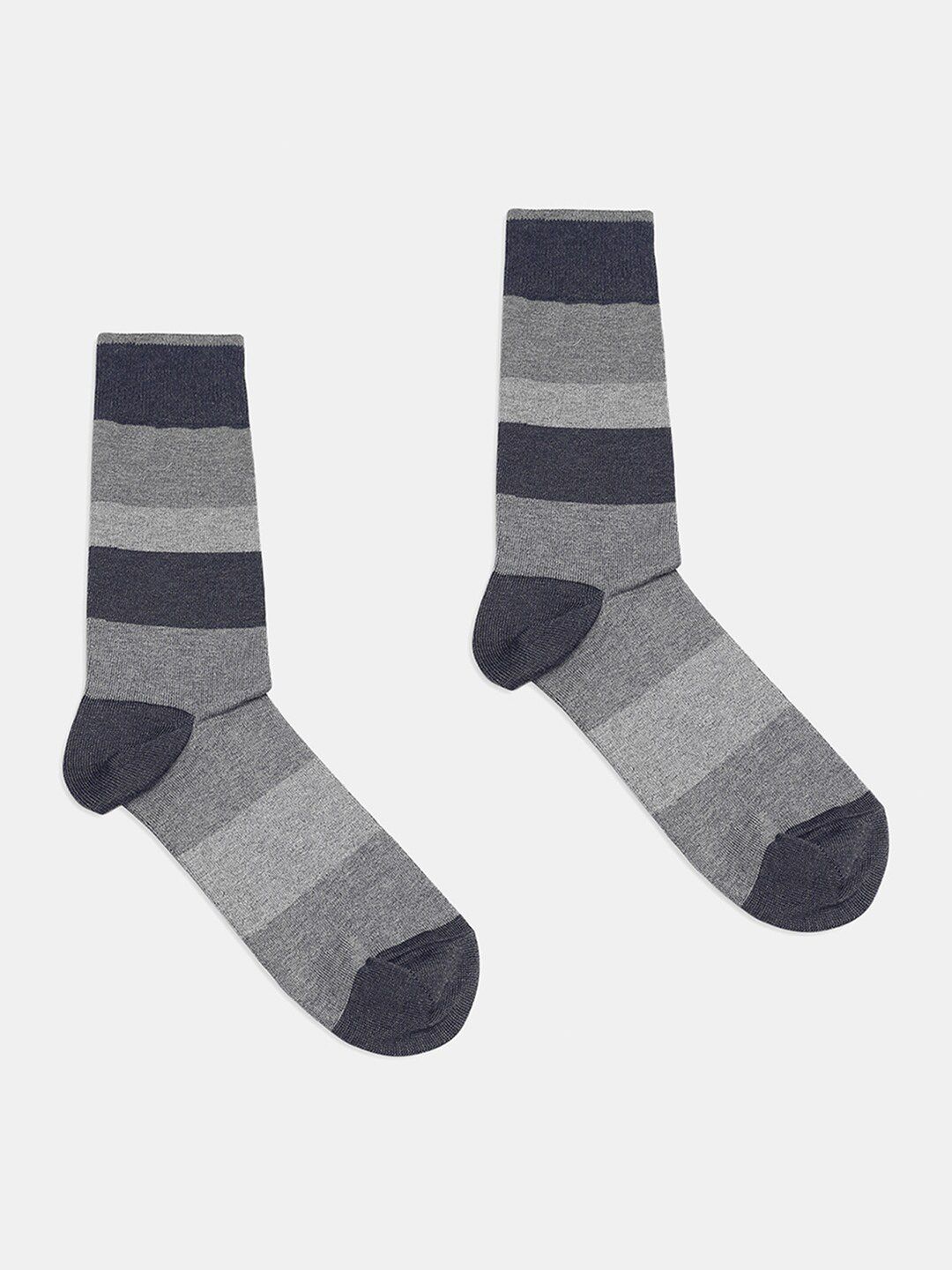 Blackberrys Men Patterned Calf-Length Ribbed Socks