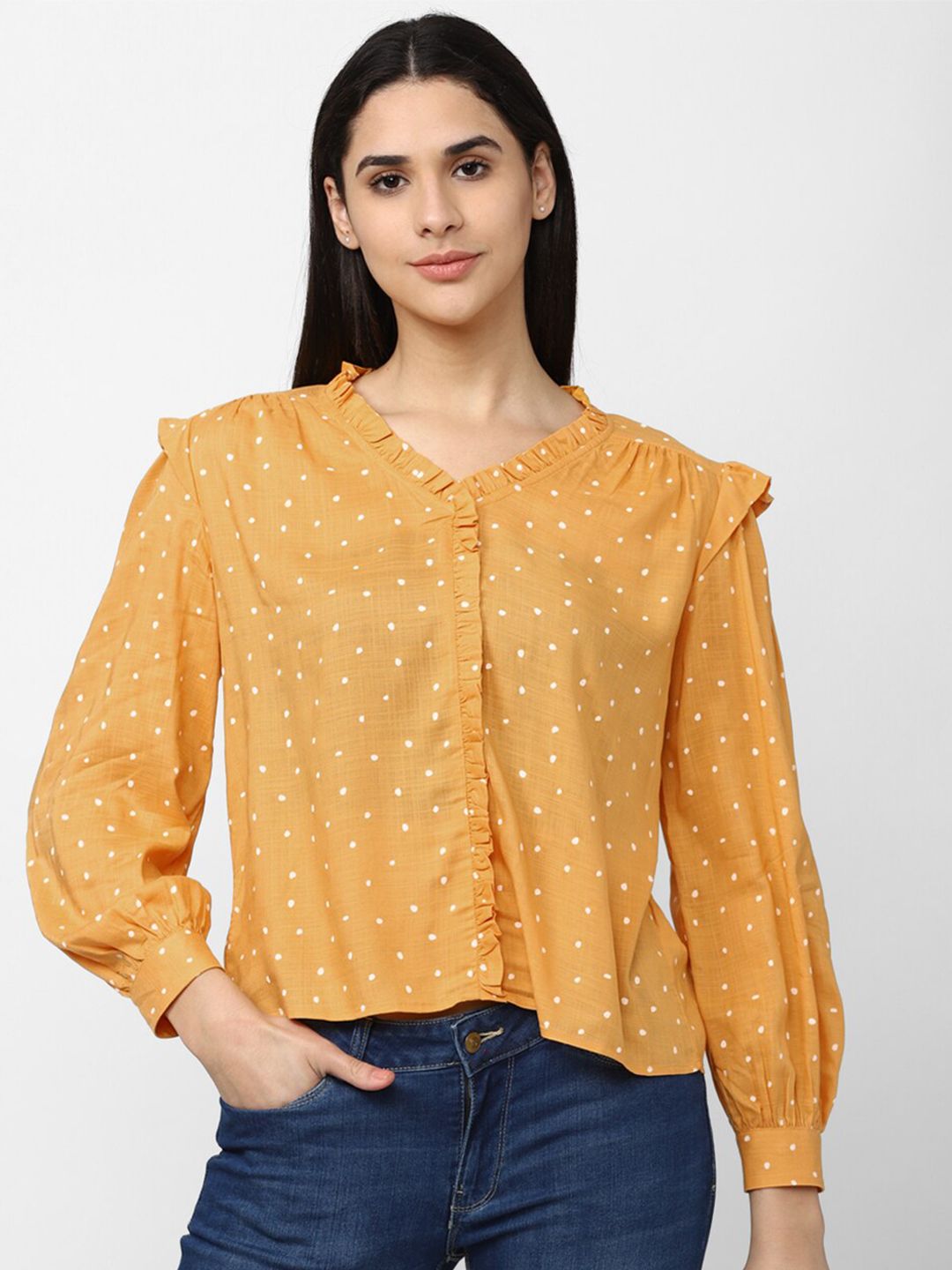 Van Heusen Cuffed sleeved Shirt Style Top Price in India