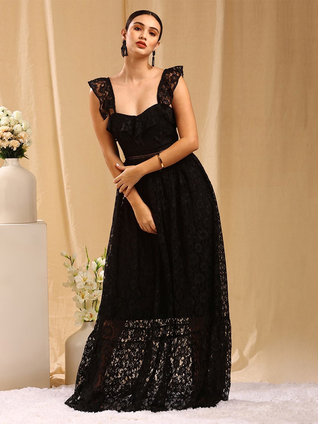 TRENDY DIVVA Sweatheart Neck Maxi Dress Price in India