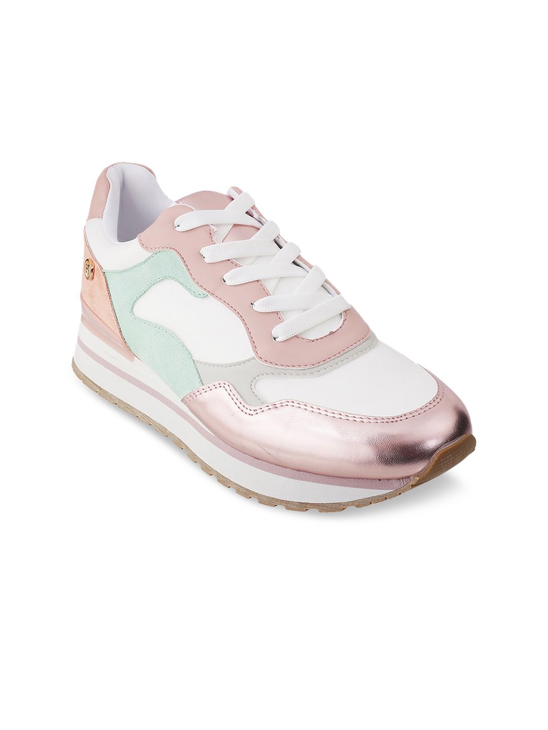 Metro Women Pink Printed Sneakers Price in India