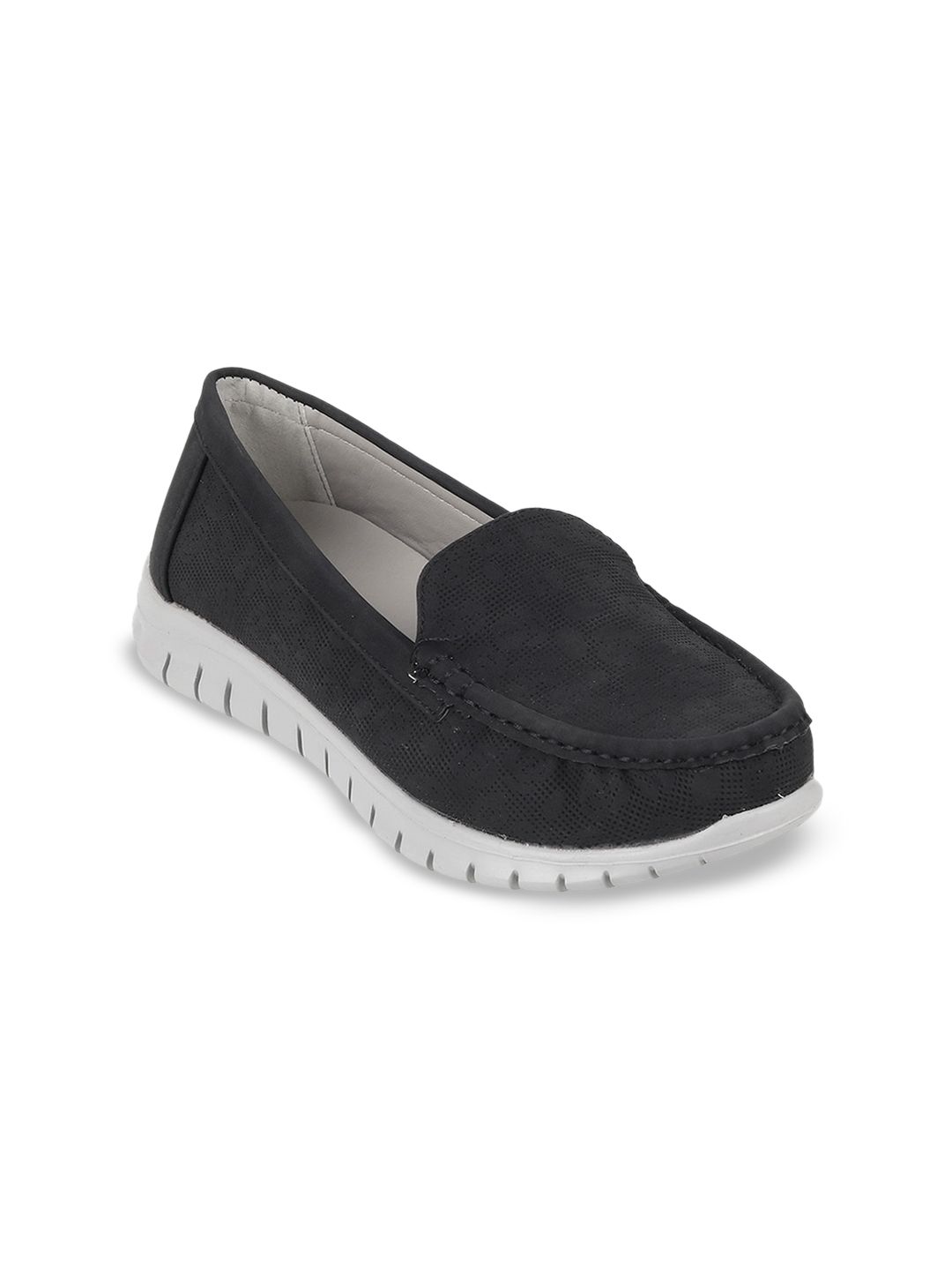 Metro Women Textured Suede Slip-On Sneakers Price in India