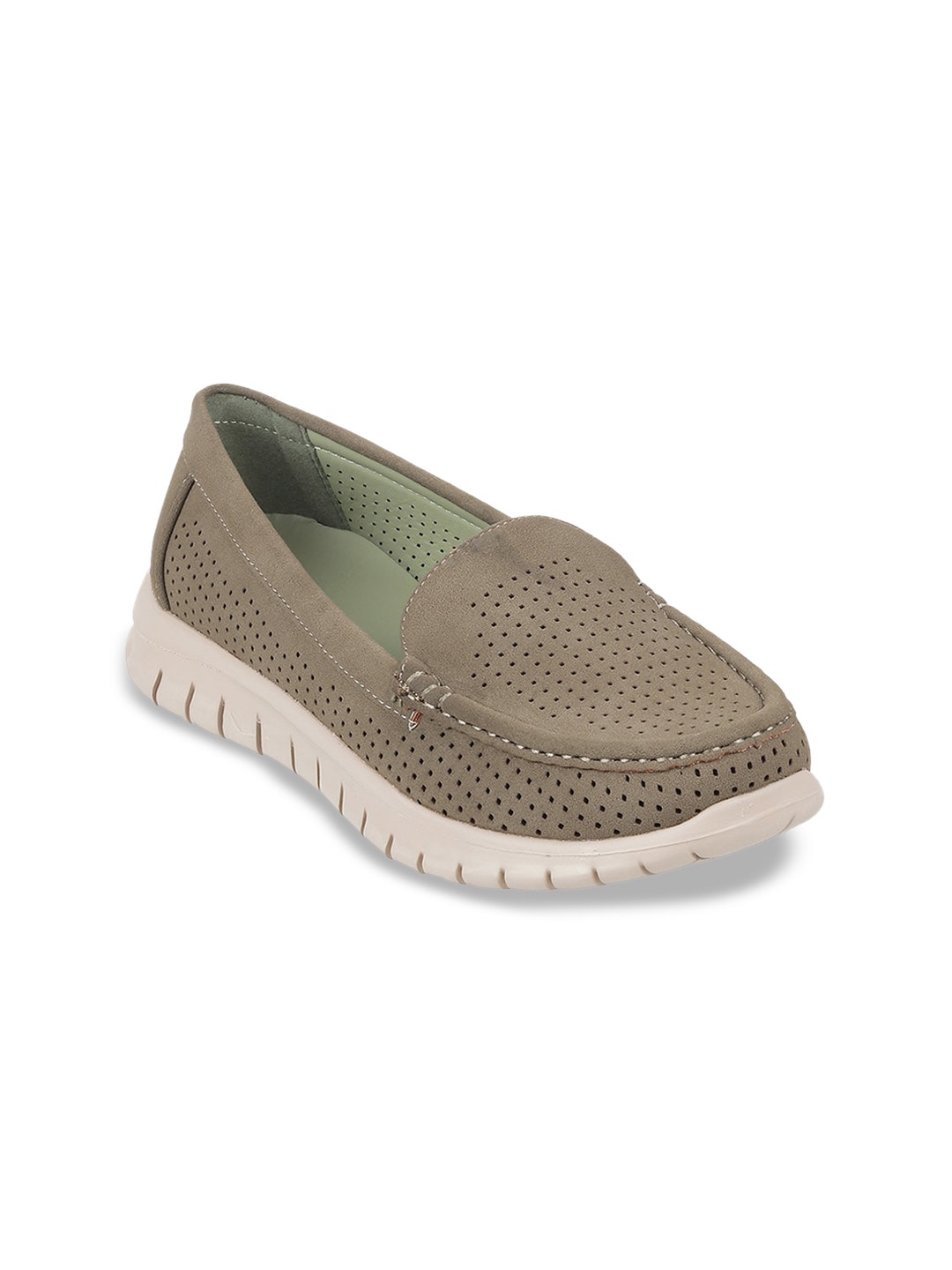 Mochi Women Perforations Slip-On Sneakers Price in India