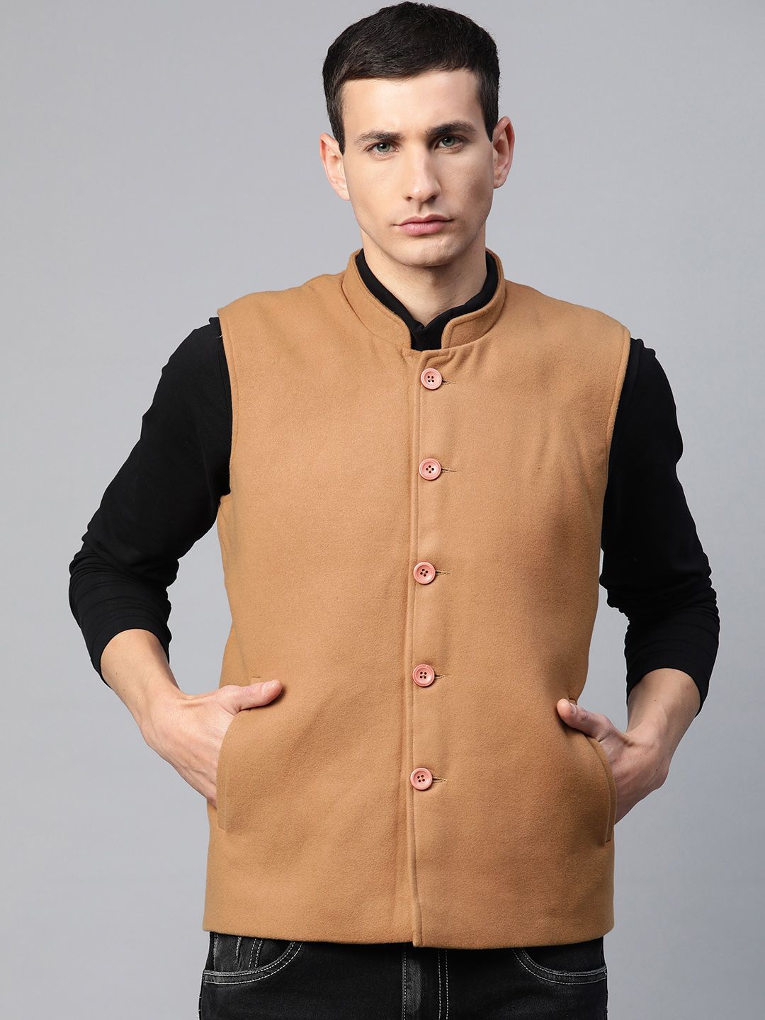 Pierre Carlo Men Solid Nehru Jacket