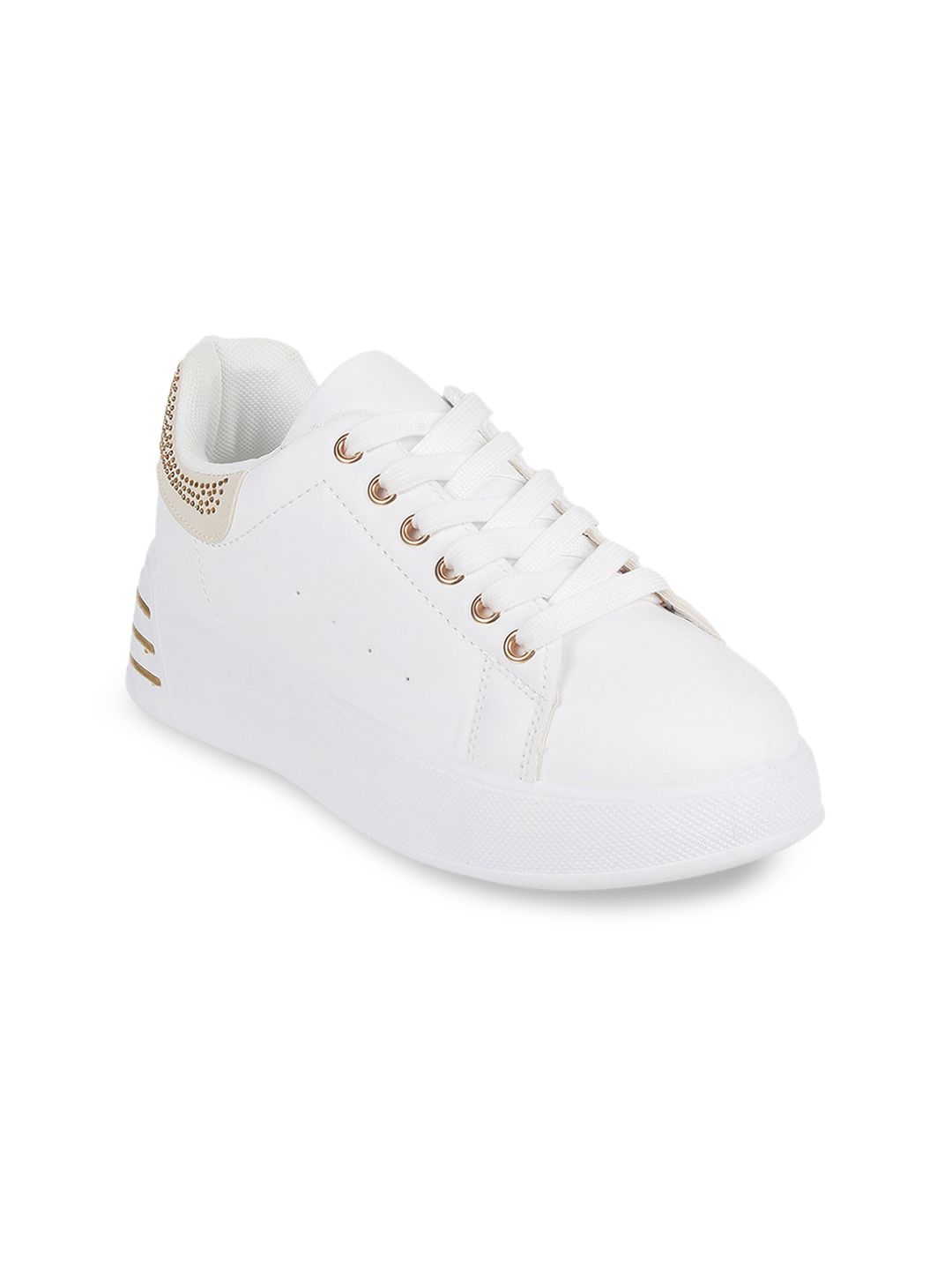 WALKWAY by Metro Women Gold-Toned Sneakers Price in India