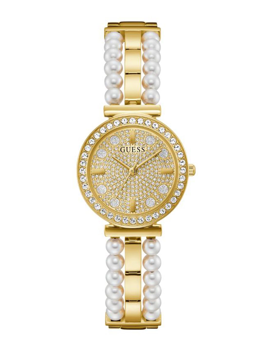 GUESS GUESS Round 30mm Champagne Dial Analog Women Watch - GW0531L2