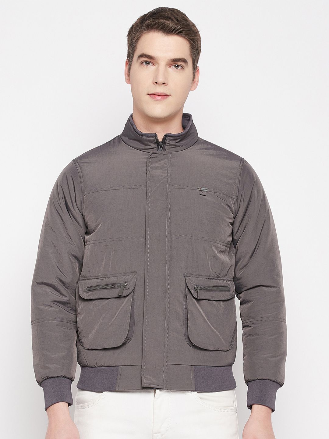 Duke Men Charcoal Bomber Jacket
