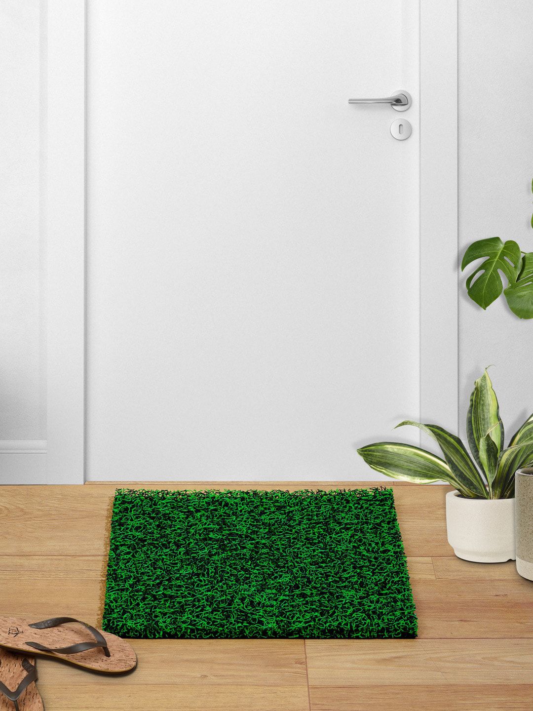 Buy DREAM WEAVERZ Green Anti-Skid Rubber Coir Medium Size Door Mat