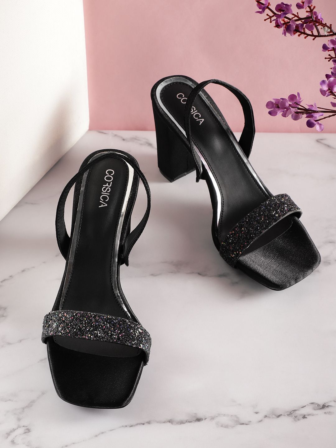 CORSICA Embellished Party Block Heels