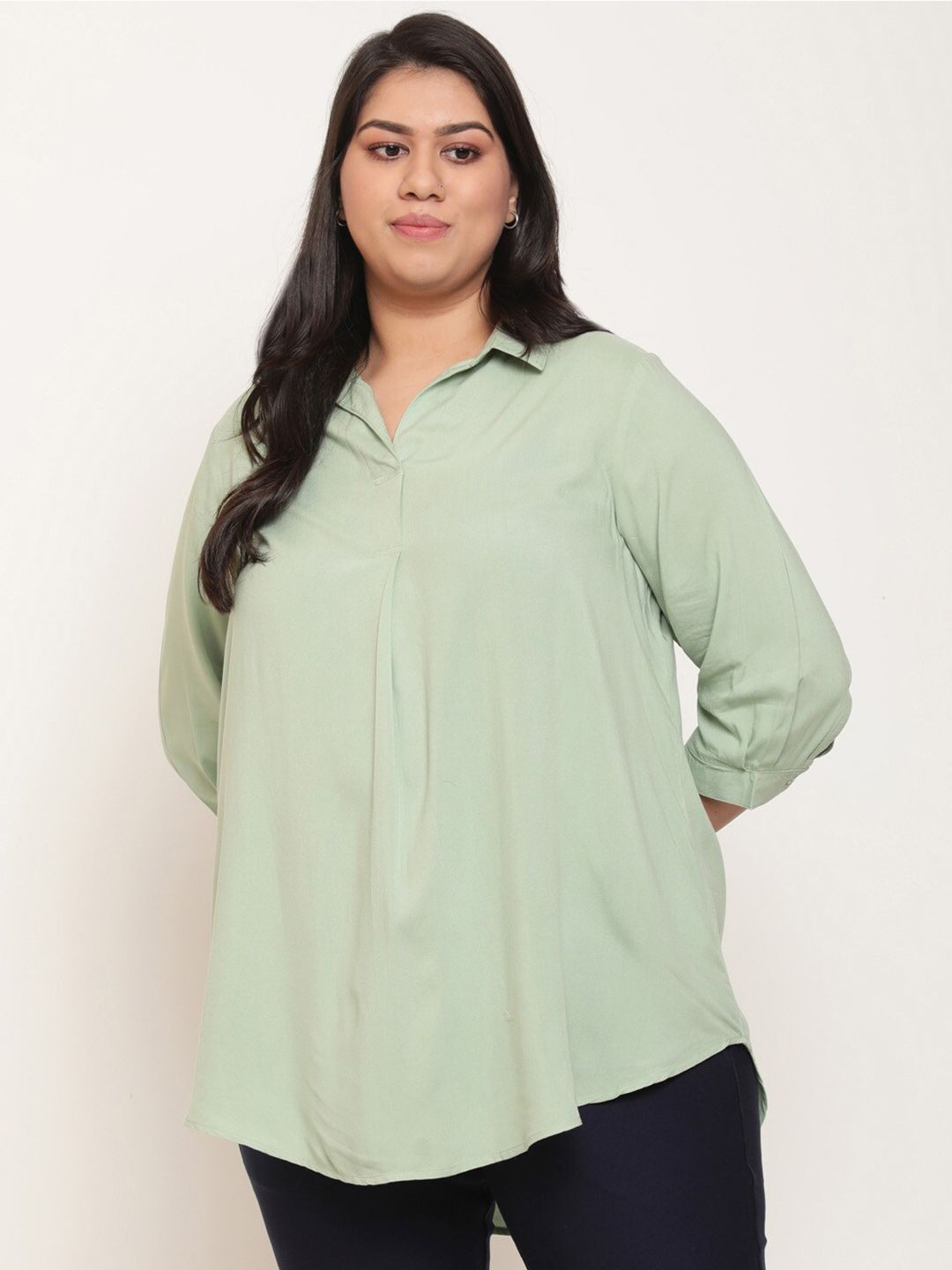 Amydus Plus Size Shirt Style Top Price in India