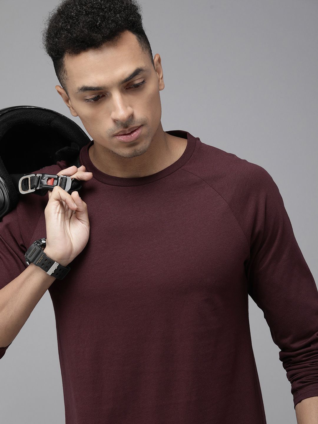 The Roadster Life Co. Pure Cotton Raglan Sleeves T-shirt