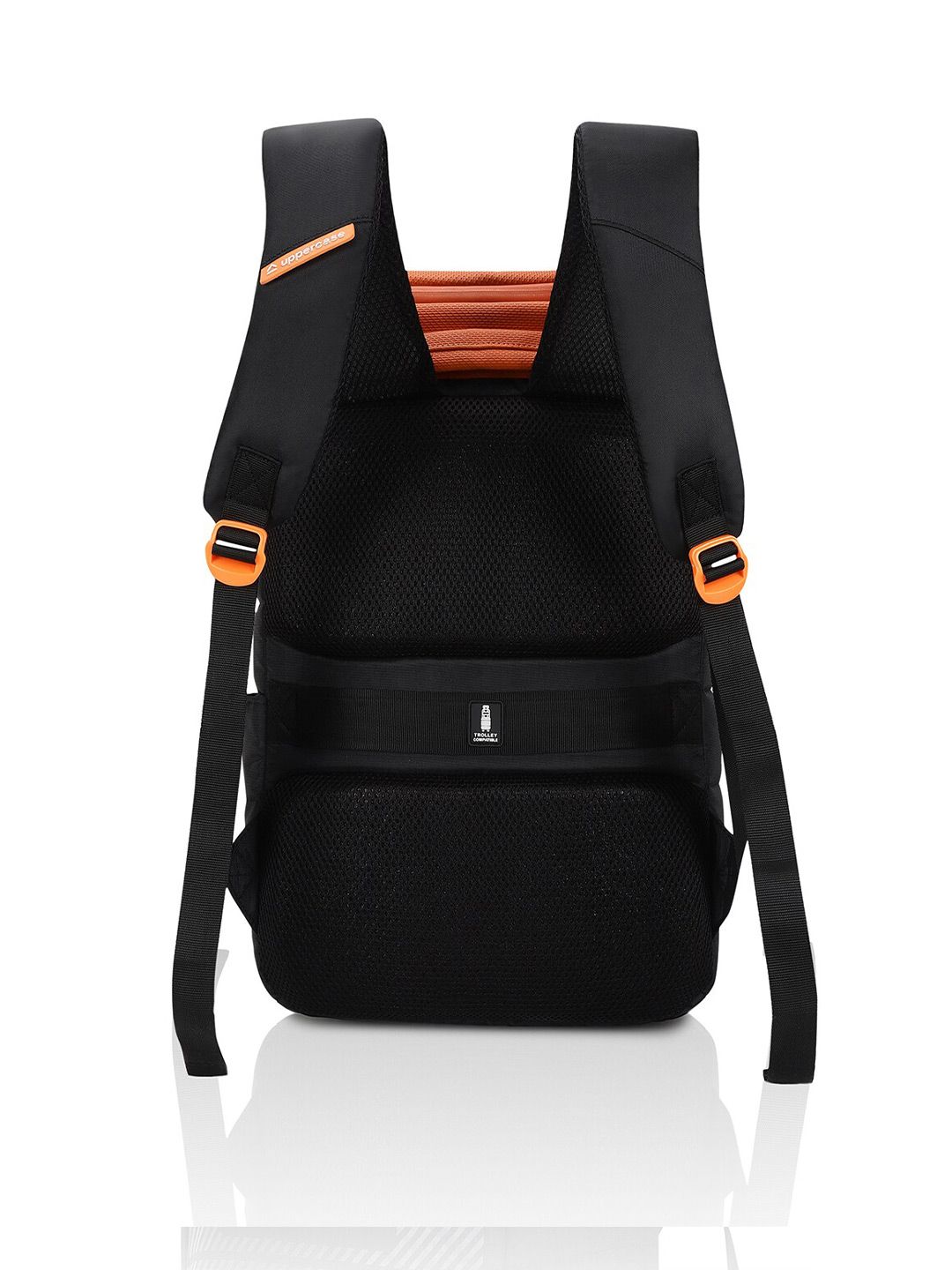 Buy uppercase Unisex Black & Orange Backpack - Backpacks for