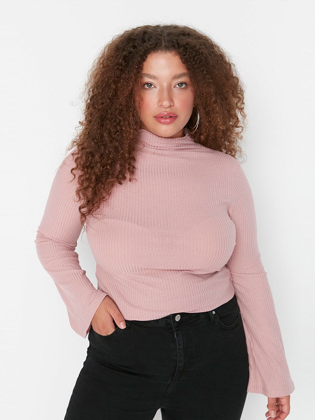 Trendyol High Neck Long Sleeves Top Price in India