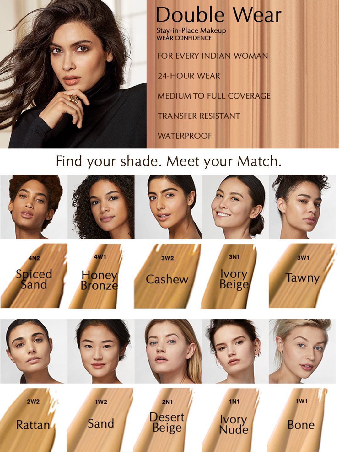 Buy Estee Lauder Set of Double Wear Stay-in-Place Foundation 30 ml