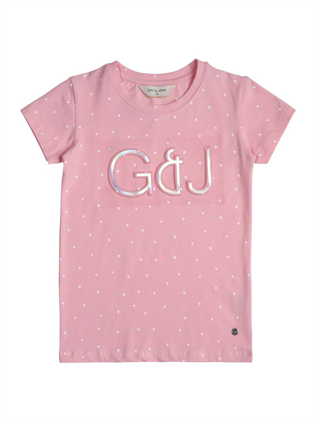 Gini and Jony Printed Round Neck Cotton Top Price in India