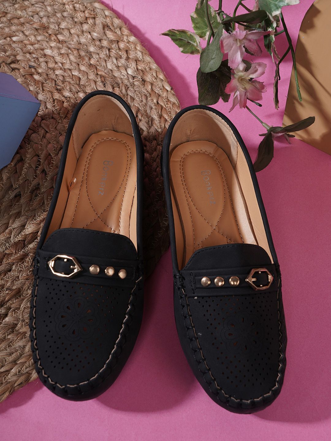 Bonkerz Women Buckle Detail Loafers Price in India