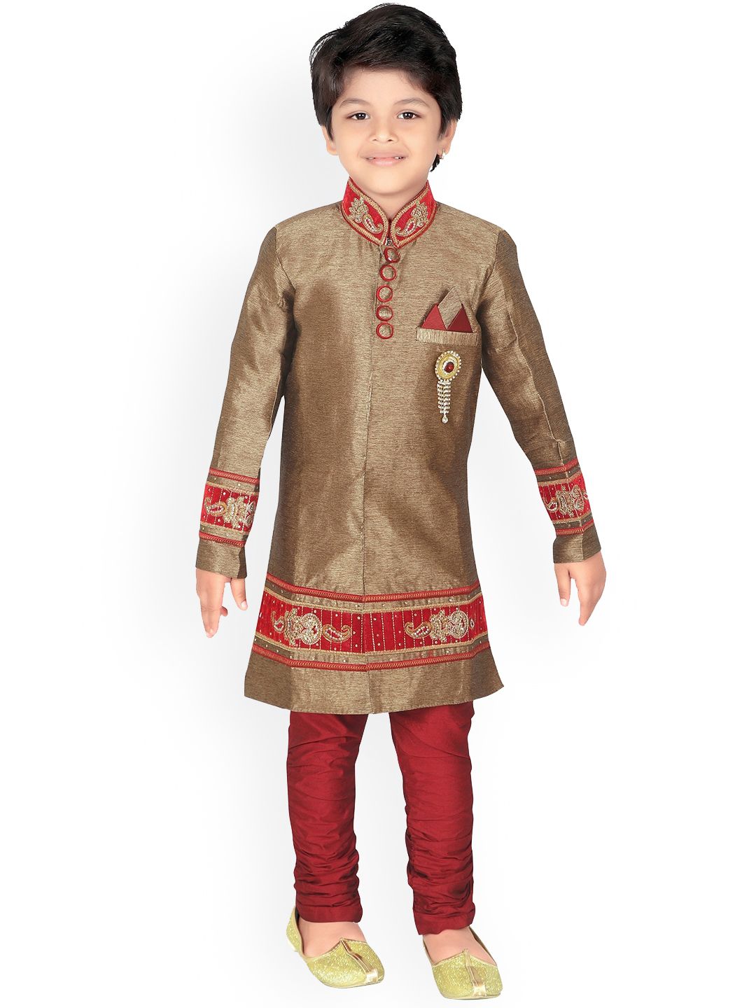 ahhaaaa Boys Embroidered Sherwani