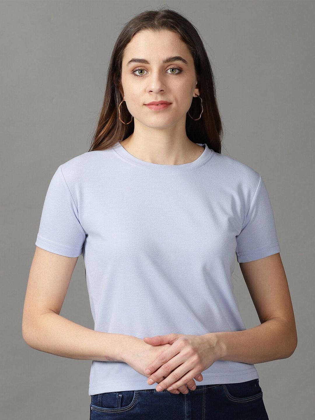 SHOWOFF Round Neck Crop Top Price in India