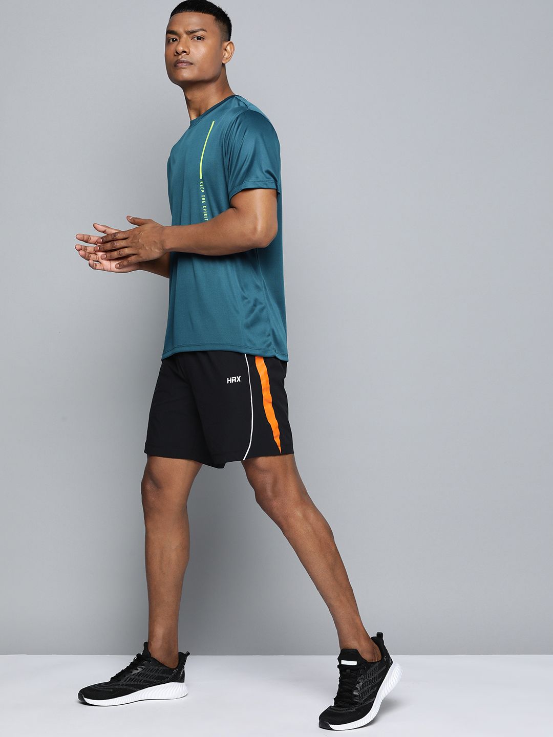 HRX by Hrithik Roshan Printed Detail Rapid-Dry Training T-shirt
