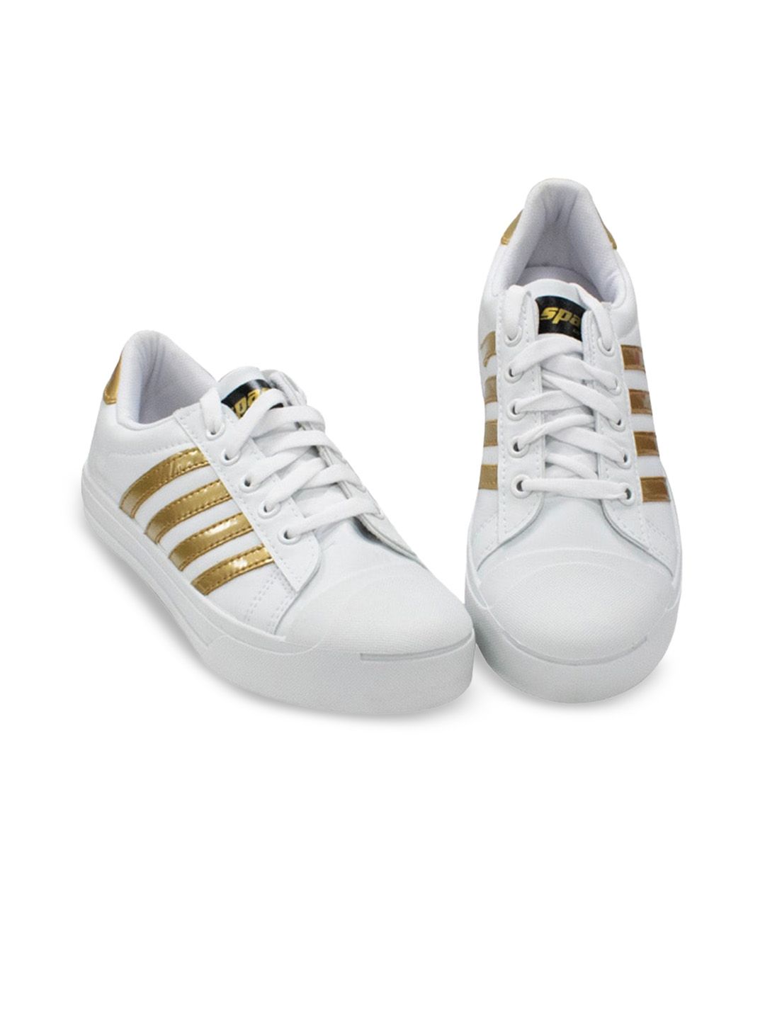 Sparx Women White Striped Sneakers Price in India