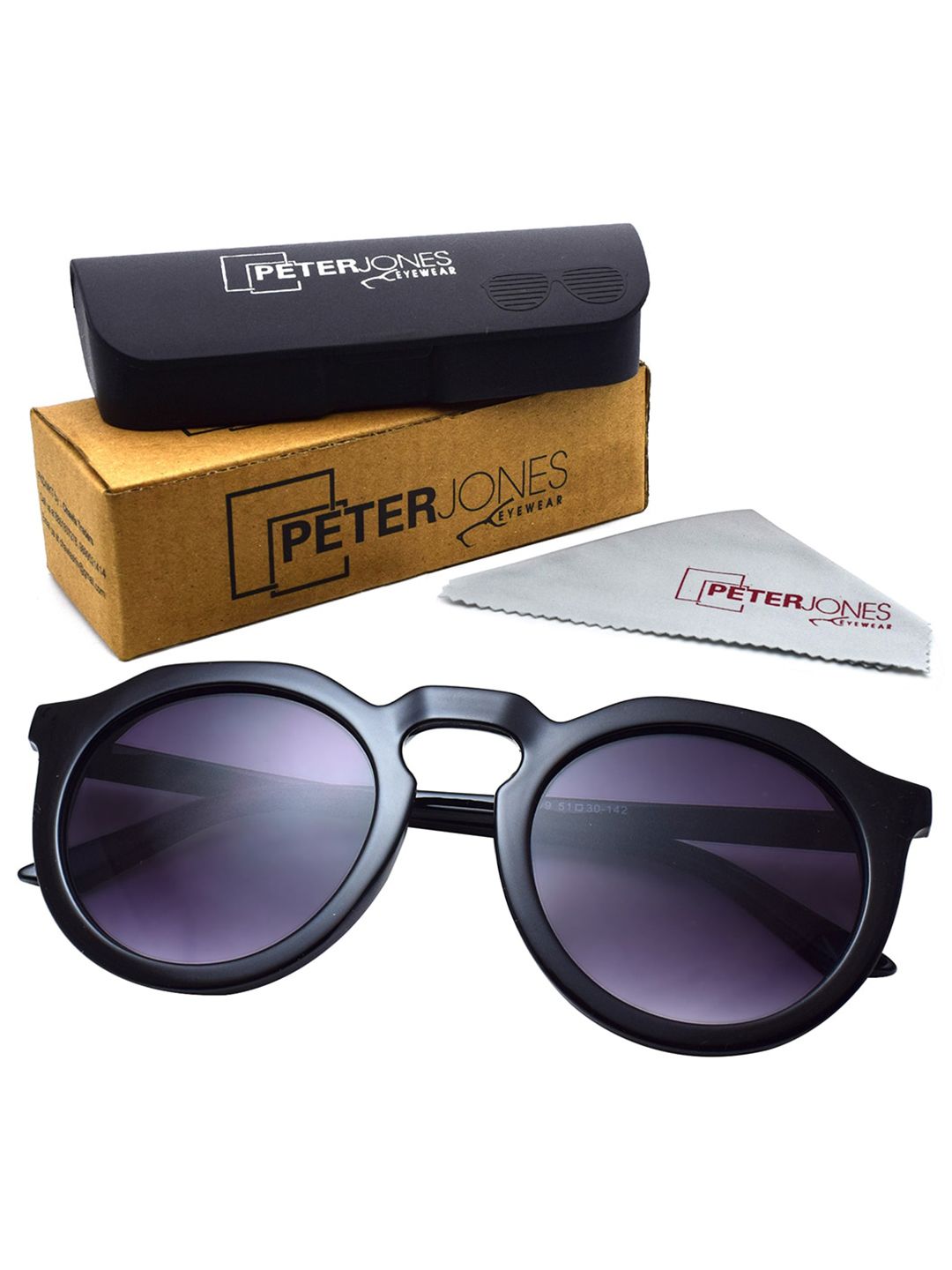 Peter Jones Eyewear Unisex Round Sunglasses with UV Protected Lens-3319B_S