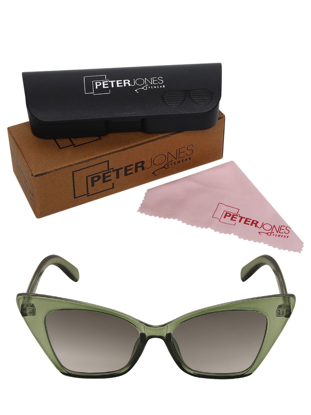 Peter Jones Eyewear Cateye Sunglasses with UV Protected Lens 13024TGR_S