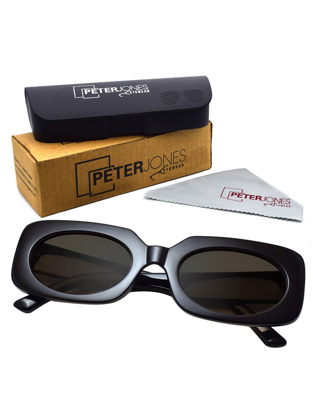 Peter Jones Eyewear Square Sunglasses with UV Protected Lens