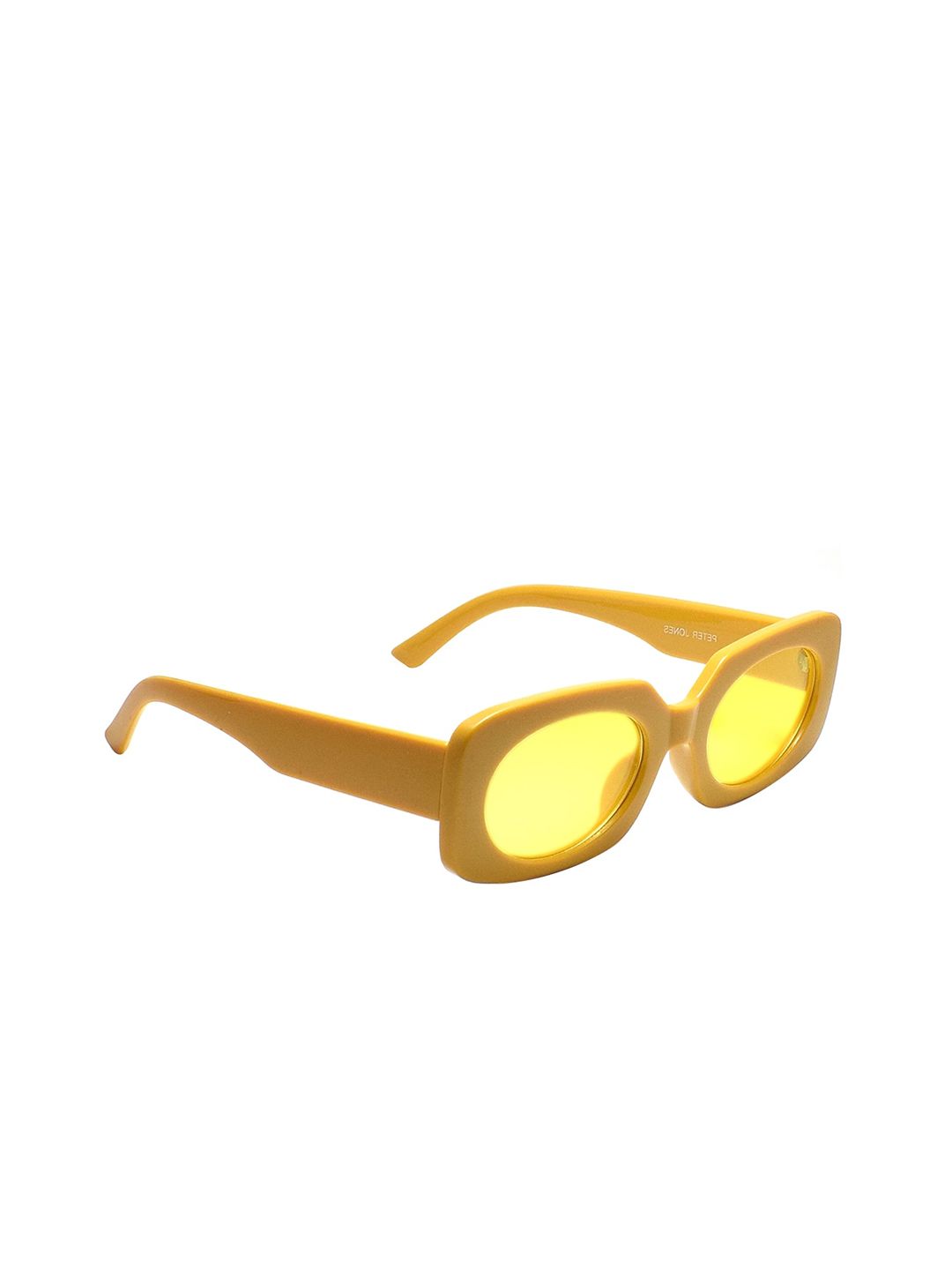 Peter Jones Eyewear Rectangle Sunglasses with UV Protected Lens 13038Y_S-Yellow