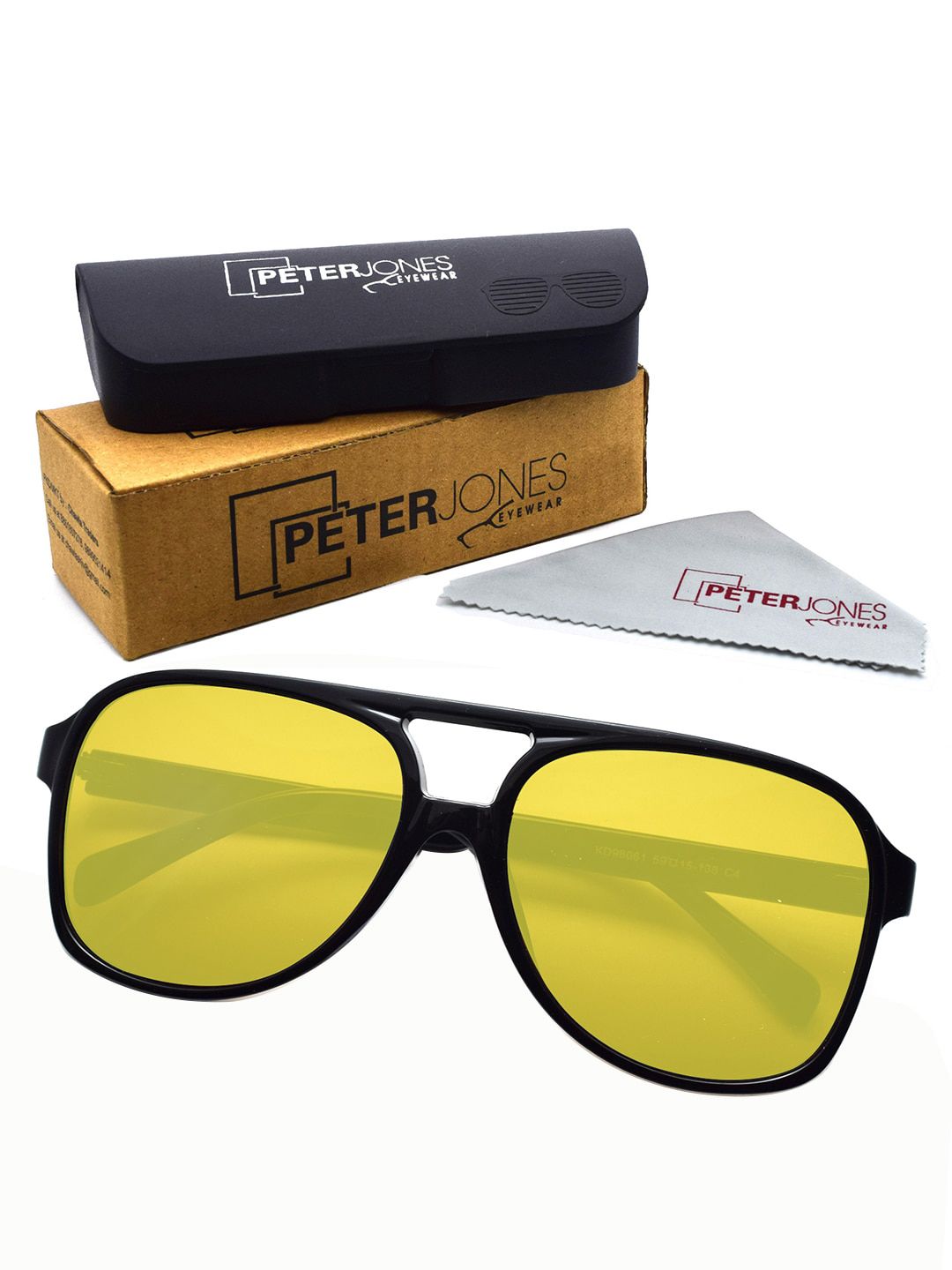 Peter Jones Eyewear Unisex Wayfarer Sunglasses with UV Protected Lens