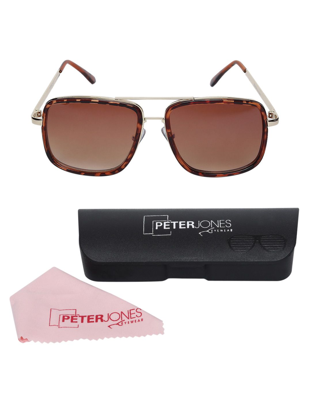 Peter Jones Eyewear Square Sunglasses with UV Protected Lens T001DA_S